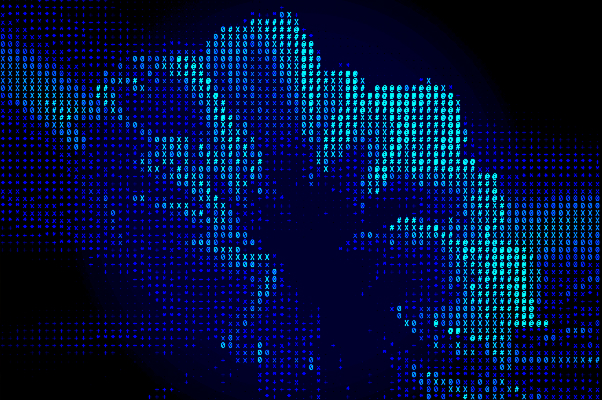 Classic halftone effect on flower